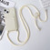 iPhone 13 Crossbody Lanyard Elastic Silicone Card Holder Phone Case - White