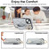 iPhone 13 Non-slip Full Coverage Ring PU Phone Case with Wristband - Silver