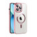 iPhone 13 CD Texture Plating TPU MagSafe Phone Case with Lens Film - Pink