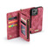 iPhone 13 CaseMe-008 Detachable Multifunctional Horizontal Flip Leather Case with Card Slot & Holder & Zipper Wallet & Photo Frame - Red
