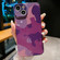 iPhone 13 Precise Hole Camouflage Pattern PC Phone Case - Dark Purple