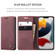 iPhone 13 CaseMe-013 Multifunctional Retro Frosted Horizontal Flip Leather Case with Card Slot & Holder & Wallet - Wine Red