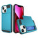 iPhone 13 Multifunction Armor Slide Card Slot Phone Case - Sky Blue