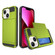 iPhone 13 Multifunction Armor Slide Card Slot Phone Case - Grass Green