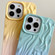 iPhone 13 Wrinkle Gradient Oily Feel TPU Phone Case - Pink Green iPhone 13 Wrinkle Gradient Oily Feel TPU Phone Case - Pink Green
