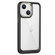 iPhone 13 Carbon Fiber Transparent Back Panel Phone Case - Black + Transparent