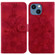 iPhone 13 Lily Embossed Leather Phone Case - Red