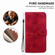 iPhone 13 Lily Embossed Leather Phone Case - Red