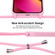iPhone 13 Crossbody Lanyard Liquid Silicone Case - Pink