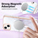iPhone 13 Marble Pattern Dual-side IMD Magsafe TPU Phone Case - White 006