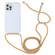 iPhone 13 Transparent Acrylic Airbag Shockproof Phone Protective Case with Lanyard - Yellow Rainbow