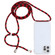 iPhone 13 Transparent Acrylic Airbag Shockproof Phone Protective Case with Lanyard - Red Black