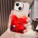 iPhone 13 Colorful Crystal Ripple TPU Phone Case - Red
