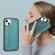 iPhone 13 Leather Texture Full Coverage Phone Case - Green