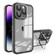 iPhone 13 Invisible Lens Bracket Matte Transparent Phone Case - Black