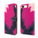 iPhone SE 2022 / SE 2020 / 8 / 7 Watercolor Pattern Horizontal Flip Leather Case with Holder & Card Slot & Wallet - Berry Color