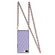 iPhone SE 2022 / SE 2020 / 8 / 7 Elegant Rhombic Pattern Microfiber Leather +TPU Shockproof Case with Crossbody Strap Chain - Purple