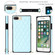 iPhone SE 2022 / SE 2020 / 8 / 7 Elegant Rhombic Pattern Microfiber Leather +TPU Shockproof Case with Crossbody Strap Chain - Blue