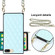 iPhone SE 2022 / SE 2020 / 8 / 7 Elegant Rhombic Pattern Microfiber Leather +TPU Shockproof Case with Crossbody Strap Chain - Blue