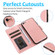 iPhone SE 2022 / SE 2020 / 8 / 7 Calf Texture 2 in 1 Detachable Magnetic Back Cover Horizontal Flip Leather Case with Holder & Card Slots & Wallet & Photo Frame - Rose Gold