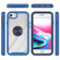 iPhone SE 2022 / SE 2020 / 8 / 7 / 6s / 6 Starry Sky Solid Color Series Shockproof PC + TPU Protective Case with Ring Holder & Magnetic Function - Blue