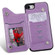 iPhone SE 2022 / SE 2020 / 8 / 7 Cat Bee Embossing Pattern Shockproof Protective Case with Card Slots & Photo Frame - Purple