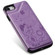 iPhone SE 2022 / SE 2020 / 8 / 7 Cat Bee Embossing Pattern Shockproof Protective Case with Card Slots & Photo Frame - Purple