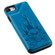 iPhone SE 2022 / SE 2020 / 8 / 7 Skull Head Embossing Pattern Shockproof Protective Case with Holder & Card Slots & Wallet - Blue