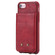 iPhone SE 2022 / SE 2020 / 8 / 7 Vertical Flip Shockproof Leather Protective Case with Short Rope, Support Card Slots & Bracket & Photo Holder & Wallet Function - Red