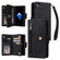 iPhone SE 2022 / SE 2020 / 8 / 7 Rivet Buckle 9 Cards Three Fold Leather Phone Case - Black iPhone SE 2022 / SE 2020 / 8 / 7 Rivet Buckle 9 Cards Three Fold Leather Phone Case - Black