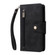 iPhone SE 2022 / SE 2020 / 8 / 7 Rivet Buckle 9 Cards Three Fold Leather Phone Case - Black iPhone SE 2022 / SE 2020 / 8 / 7 Rivet Buckle 9 Cards Three Fold Leather Phone Case - Black