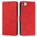 iPhone SE 2022 / SE 2020 / 8 / 7 Skin Feel Heart Pattern Leather Phone Case - Red