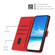 iPhone SE 2022 / SE 2020 / 8 / 7 Skin Feel Heart Pattern Leather Phone Case - Red