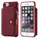 iPhone SE 2022 / SE 2020 / 8 / 7 Zipper Shockproof Protective Case with Card Slots & Bracket & Photo Holder & Wallet Function - Red