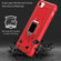 iPhone SE 2022 / SE 2020 / 8 / 7 Carbon Fiber Protective Case with 360 Degree Rotating Ring Holder - Red