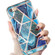 iPhone SE 2022 / SE 2020 / 8 / 7 Electroplated Marble Pattern TPU Phone Case - Blue and Green