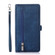 iPhone 8 / 7 / SE 2020 2022 Zipper Card Slot Buckle Wallet Leather Phone Case - Blue