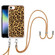 iPhone SE 2022 / SE 2020 / 8 / 7 Electroplating Dual-side IMD Phone Case with Lanyard - Leopard Print