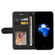 iPhone SE 2022 / SE 2020 / 8 / 7 Dual-color Splicing Horizontal Flip PU Leather Case with Holder & Card Slots & Wallet - Black