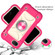 Shockproof Silicone + PC Protective Case with Dual-Ring Holder iPhone 6/6s/7/8/SE 2022 / SE 2020 - Rose Red