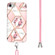 iPhone SE 2022 / SE 2020 / 8 / 7 Electroplating Splicing Marble Flower Pattern TPU Shockproof Case with Lanyard - Pink Flower iPhone SE 2022 / SE 2020 / 8 / 7 Electroplating Splicing Marble Flower Pattern TPU Shockproof Case with Lanyard - Pink Flower