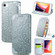 iPhone SE 2022 / SE 2020 / 8 / 7 Blooming Mandala Embossed Pattern Magnetic Horizontal Flip Leather Case with Holder & Card Slots & Wallet - Grey