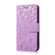 iPhone SE 2022 / SE 2020 / 7 / 8 Skin Feel Embossed Sunflower Horizontal Flip Leather Case with Holder & Card Slots & Wallet & Lanyard - Purple