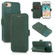 iPhone SE 2022 / SE 2020 / 8 / 7 Push Window Double Buckle PU + Silicone Horizontal Flip Leather Case with Holder & Card Slot - Green