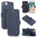 iPhone SE 2022 / SE 2020 / 8 / 7 Push Window Double Buckle PU + Silicone Horizontal Flip Leather Case with Holder & Card Slot - Blue