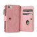 iPhone SE 2022 / SE 2020 / 8 / 7 Skin Feel PU + TPU Horizontal Flip Leather Case with Holder & 15 Cards Slot & Wallet & Zipper Pocket & Lanyard - Pink