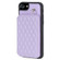 iPhone SE 2022 / 2020 / 8 / 7 Grid Texture Card Bag Phone Case with Lanyard - Purple