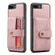 iPhone SE 2022 / SE 2020 / 8 / 7 JEEHOOD RFID Blocking Anti-Theft Wallet Phone Case - Pink