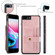 iPhone SE 2022 / SE 2020 / 8 / 7 JEEHOOD RFID Blocking Anti-Theft Wallet Phone Case - Pink