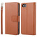 iPhone SE 2022 / SE 2020 / 8 / 7 / 6 / 6s Plain Weave Cowhide Leather Phone Case - Brown
